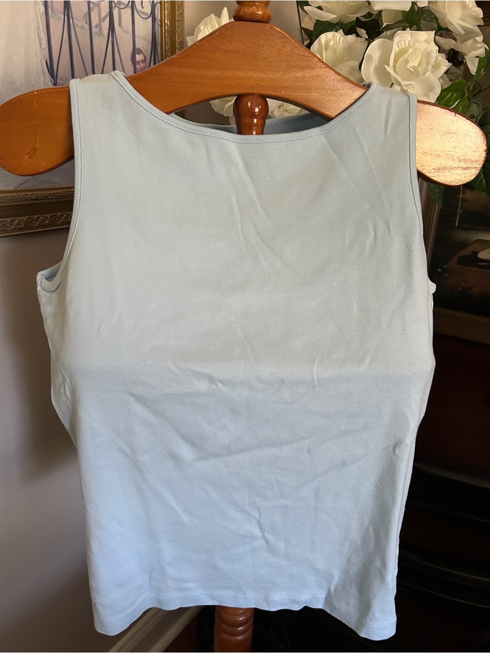 Jones NY Sport Classic Sleeveless Tank Top - Light Blue Sz M